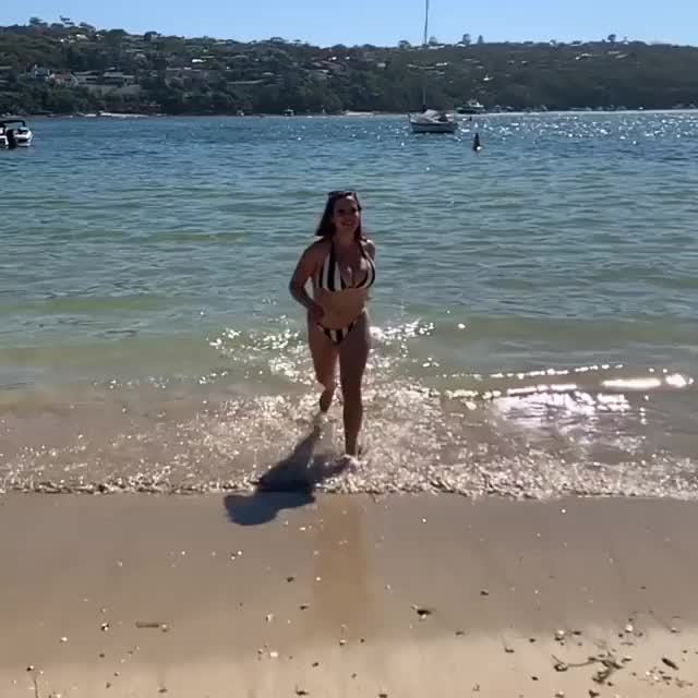 Jogging on the Beach