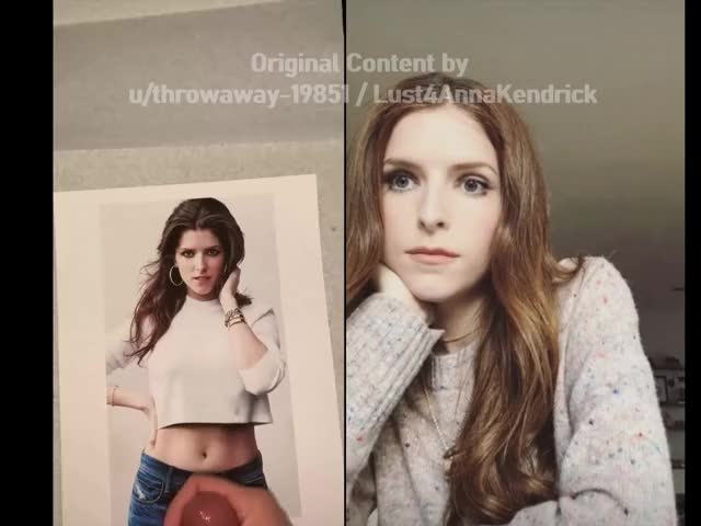 Anna Kendrick watching & reacting to my cum tributes of her