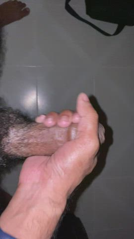 Cum oozing out my 20-year-old cock