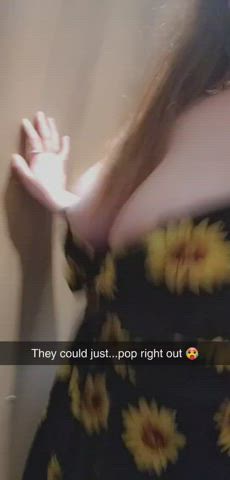 big tits bouncing tits braless curvy public slow motion clip