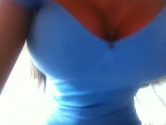 Blue dress tease to give you blue balls