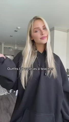 blonde teacher tease clip