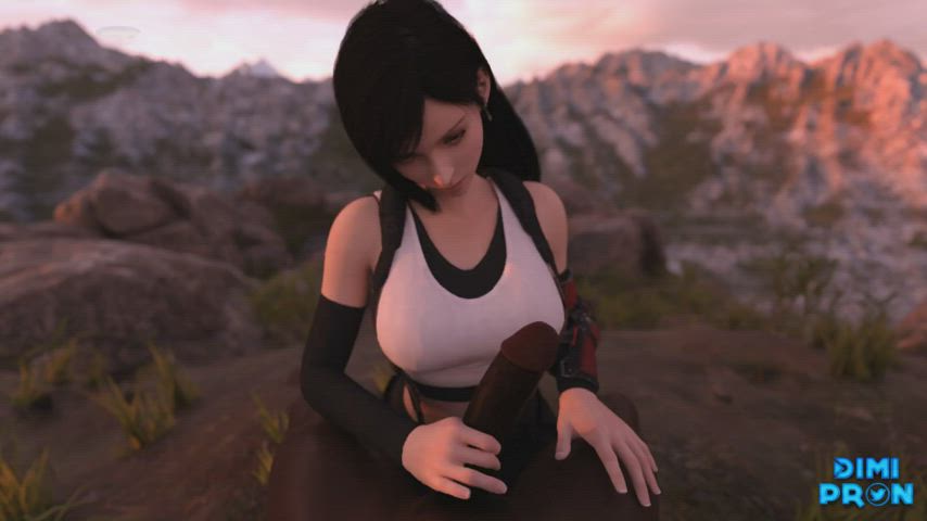 Animation Fantasy Handjob Outdoor Tifa Lockhart clip