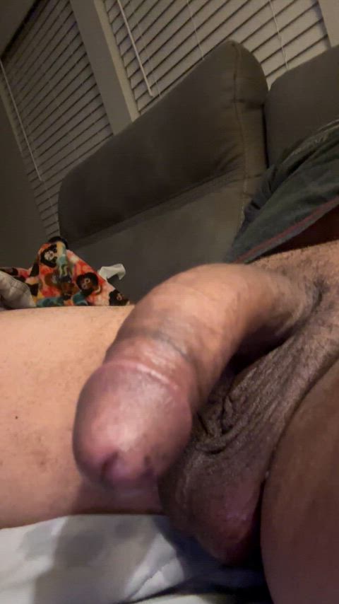 bbc big balls chubby cock homemade male masturbation masturbating solo r/blackpornlegends