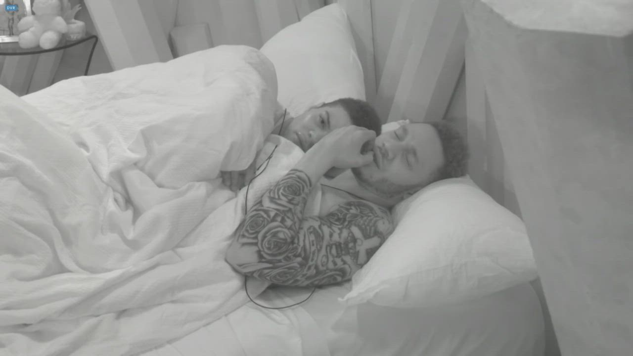 Ty and Br1y cuddling (is there something else going on under the sheets, you be the