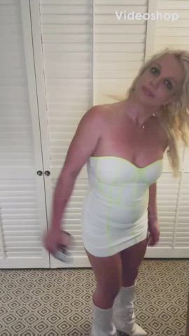 ass blonde britney spears celebrity cleavage legs natural tits clip