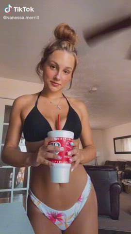 Natural Tits Swimsuit Teen clip