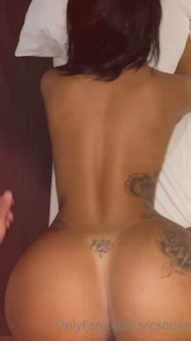 bareback bed sex brazilian doggystyle onlyfans tanned tattoo clip