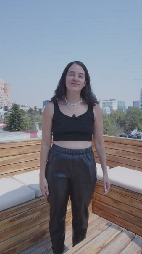 brunette celebrity mexican public clip
