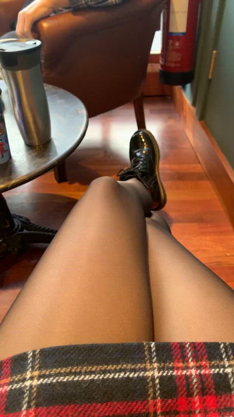 Office trouble: how can you ever be expected to resist these legs..