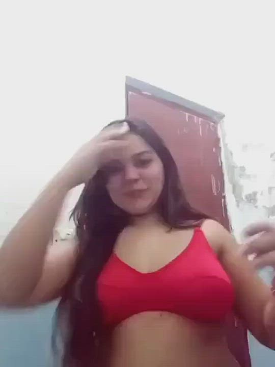 🔥🥰Horny chubby babe showing her huge milky boobs and fingering pussy [must