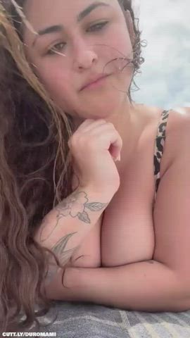 Amateur Beach Boobs Flashing Outdoor Public Tits Topless clip