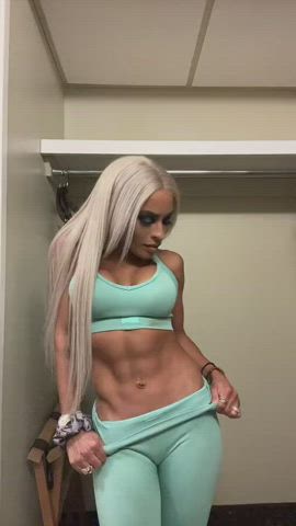 abs big tits fitness latina tight wrestling clip
