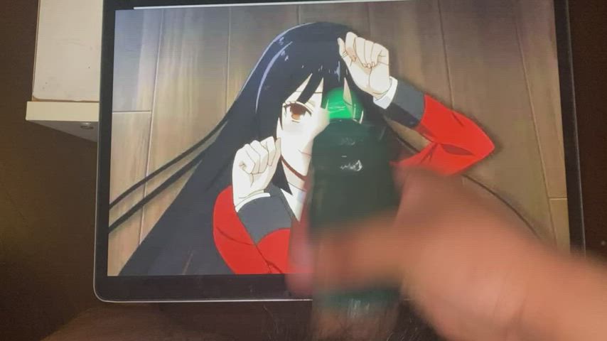 Jerk tribute of Yumeko Jabami with a condom (Kakegurui)