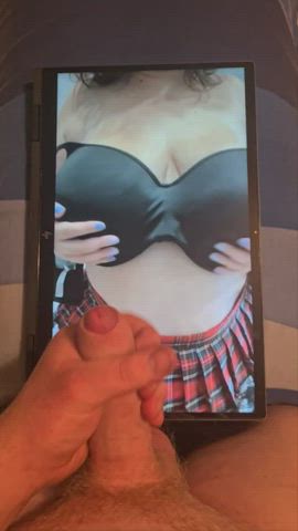 big tits cock jerk off moaning nipples skirt titty drop tribute clip