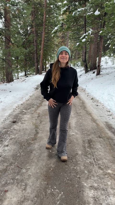 Flashing my girls while on the trail 