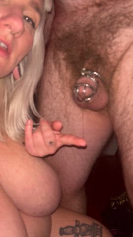 bbw caged chastity domme fansly onlyfans precum real couple sph sissy clip
