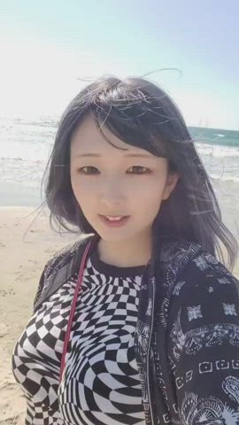 asian beach cute korean model clip