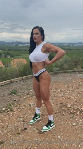 Fitness Muscular Girl Spanish Tits clip