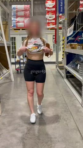 big tits exhibitionism exhibitionist flashing milf public titty drop ginger4play