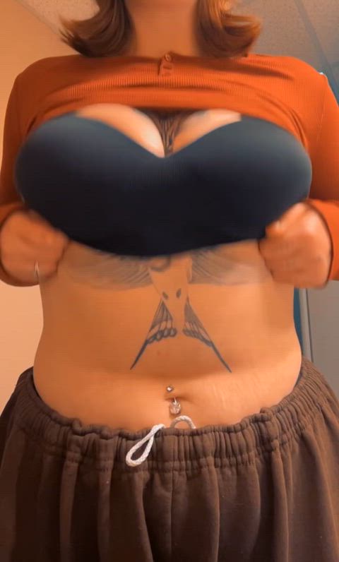 snuck to the work bathroom to show you my tits