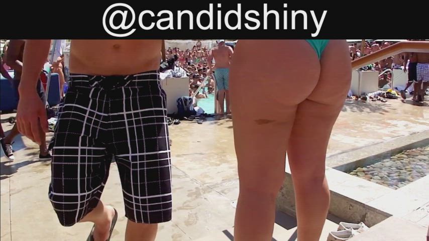 amateur ass bikini booty candid dancing group party swimming pool swimsuit clip