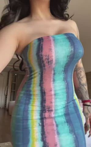 asshole big tits boobs booty dress latina tattoo thick clip