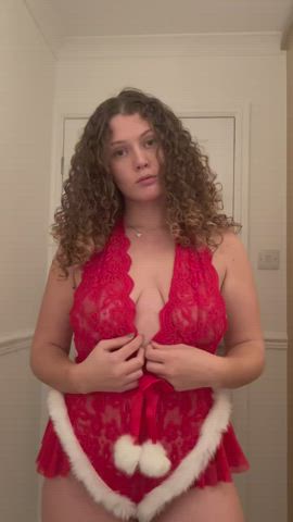 boobs christmas curly hair clip