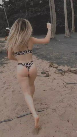 Ass Beach Bikini Coco Pale Thong clip