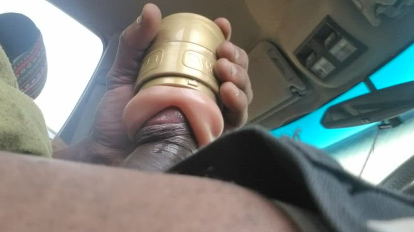 Front Seat BJ with the Ass &amp; Mouth Fleshlight. Need a female replacement