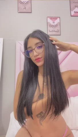big tits latina lingerie long hair natural tits nipples sex teen tits clip
