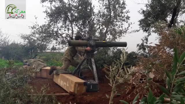 Army of Pride TOW operator hits a Syrian tank moving near full speed