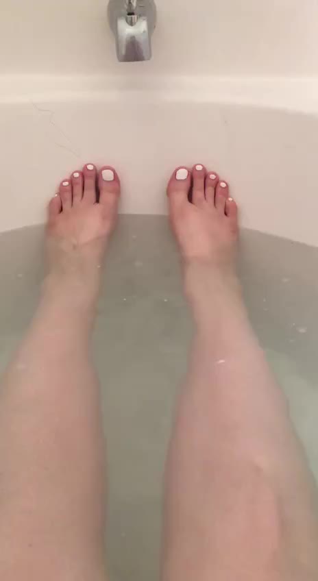 White toes submerged