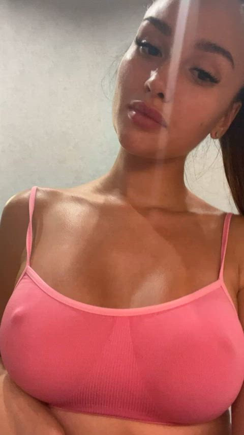 big tits boobs brunette cute latina onlyfans teen tits bigger-than-you-thought titty-drop