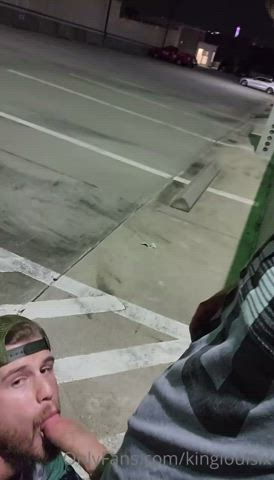Caught sucking dick in the parking lot