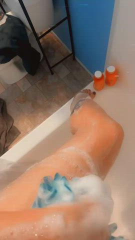 female legs soapy clip