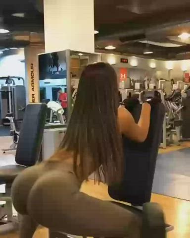 Gym Workout Fitness Watching Spy Babe Ass Public clip