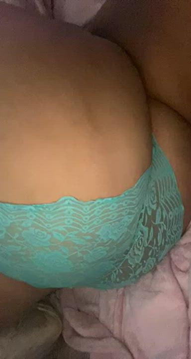 Lace panties on my big butt