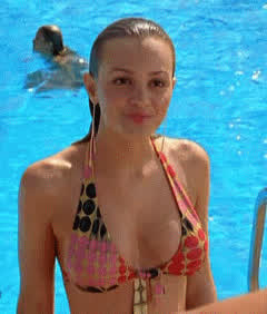 bikini boobs sheer clothes watersports white girl clip