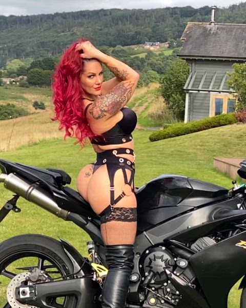 boots curvy hotwife leather lingerie redhead tattooed clip