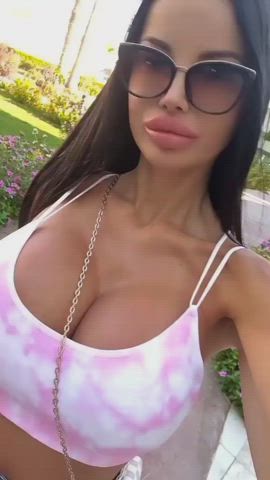 bbc big tits cock worship fake boobs fake tits huge tits lips clip