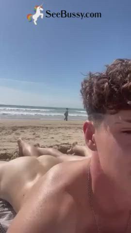 ass beach nude public twink clip