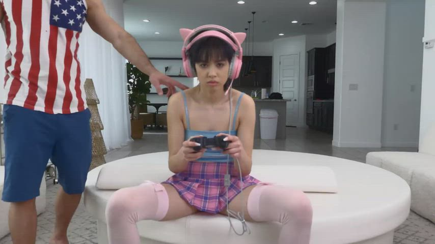 Step Sister Playing Video Games [Asia Rivera]