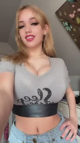 Blonde Huge Tits TikTok clip