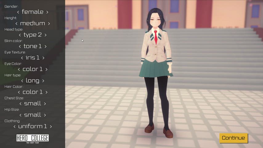 Early Character Customization for my game [Hero College]
