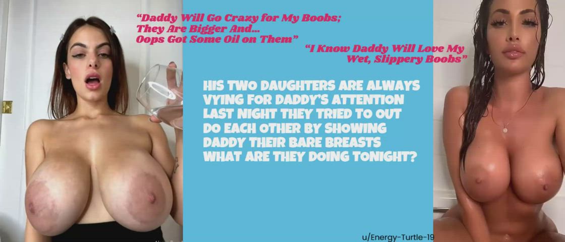 [F/D] Two Daughters Vie for Daddy’s Attention