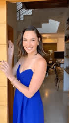 Your wife [Gal Gadot] offered to walk your friend to the door herself while you cleaned.