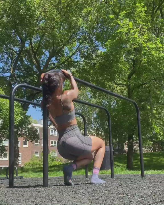 Fitness Muscular Girl Workout clip