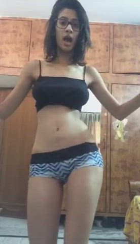 Hot🔥 Desi Babe🍑 Transformation, Stripping n Showing her Gorgeous Boobs🍒