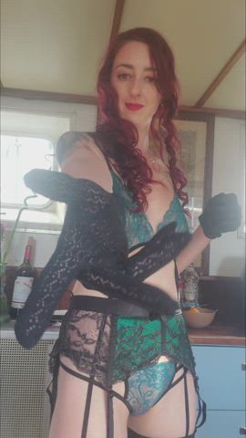 Latex Gloves Lingerie Teasing clip